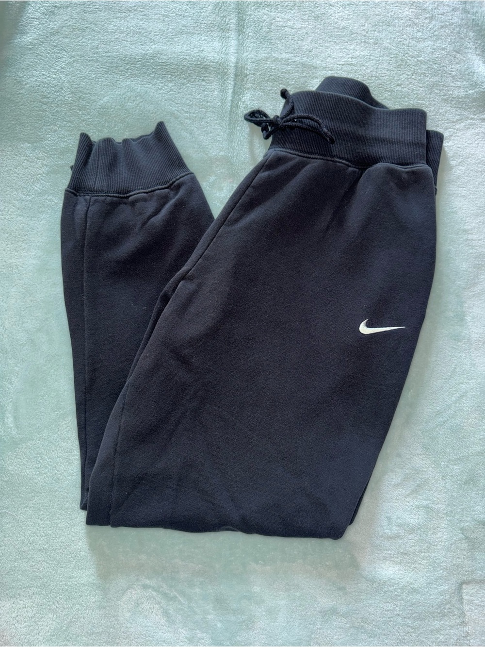 Women’s Nike Sportswear Phoenix Fleece High-Waisted Black Joggers Size Large